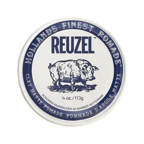 Reuzel Clay Matte Pomade | Fijación Fuerte y Acabado Mate