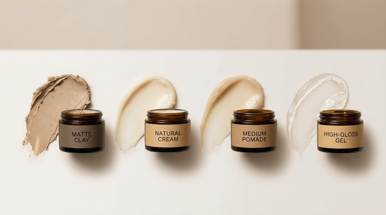 Hold en finish niveaus van haarstyling producten