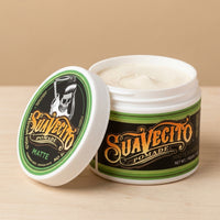 Suavecito Matte Pomade - tarro abierto con contenido