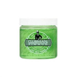 Ed. Pinaud Clubman Light Hold Pomade - vista frontal de tarro verde con tapa blanca