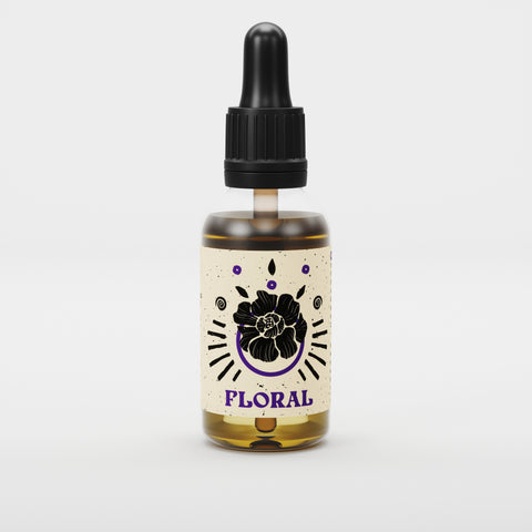 By Elementum Mollis Floral Beard Oil, witte bloemen, bes & mango