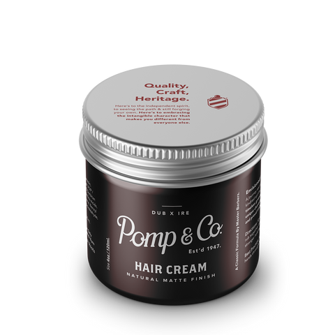 Pomp & Co. Hair Cream, medium-sterke hold met matte finish
