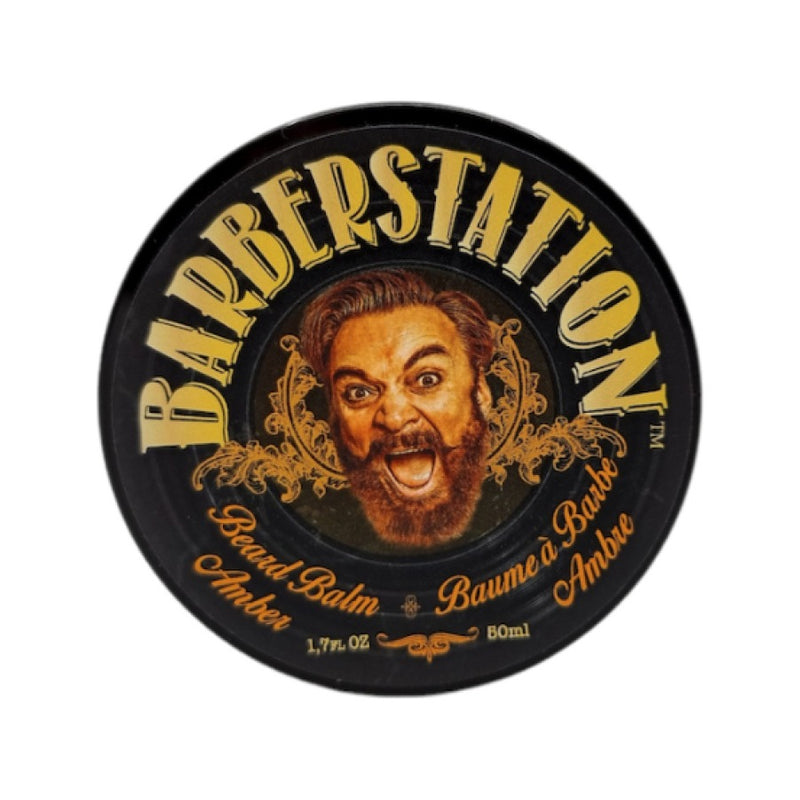 Barberstation Baardbalsem Amber 50 ml - pot, bovenaanzicht