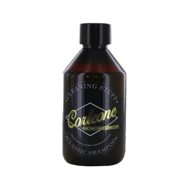 Corleone Cleaning Stuff 3-in-1 - vista frontal de botella marrón Classic Shampoo