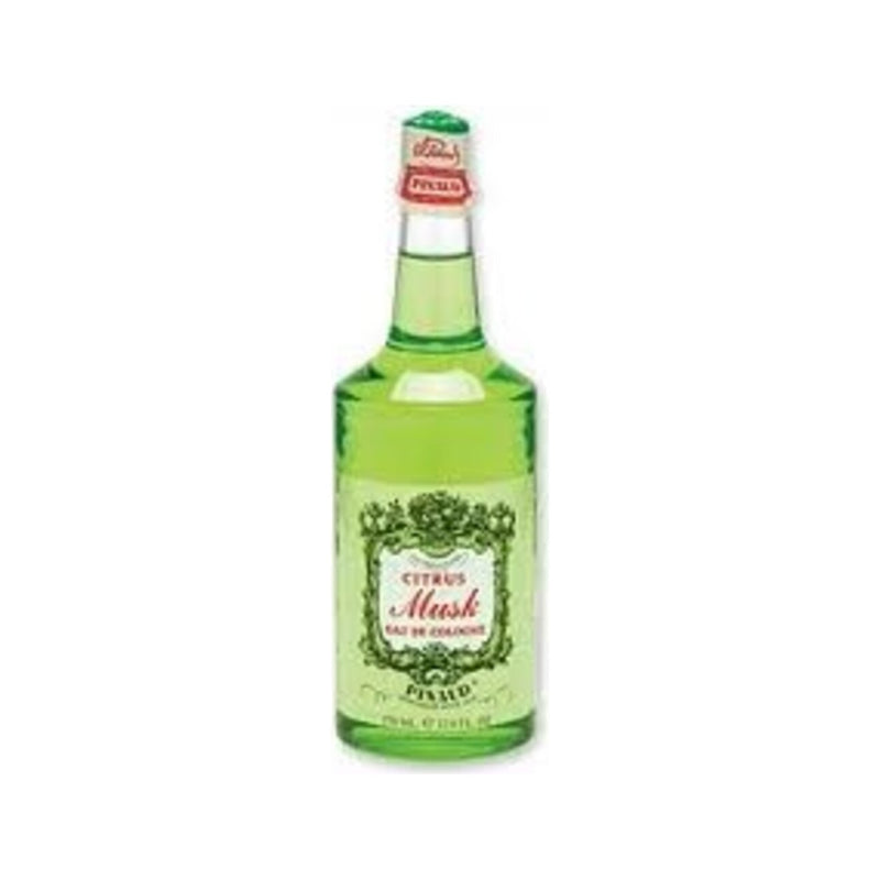 Ed. Pinaud Eau de Cologne - vista frontal de botella verde Citrus Musk sobre fondo blanco
