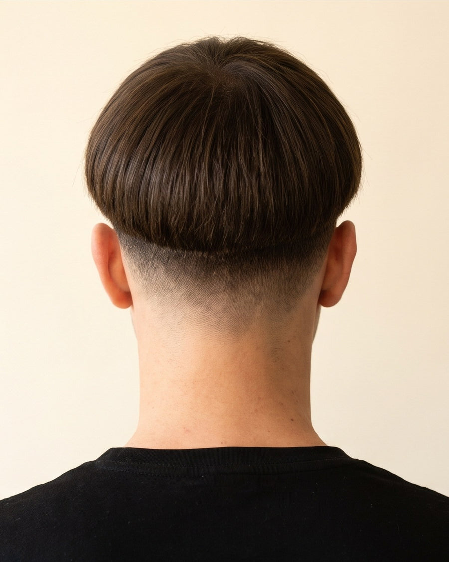 Bowl cut: atrás