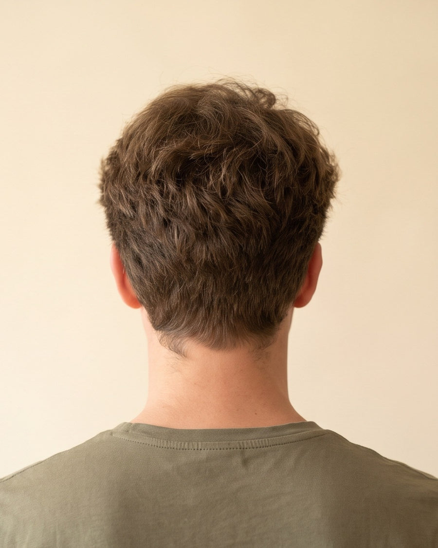 Fluffy hair: atrás