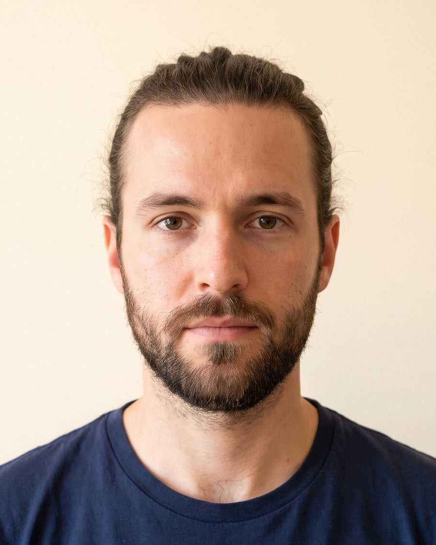 Man bun: frente