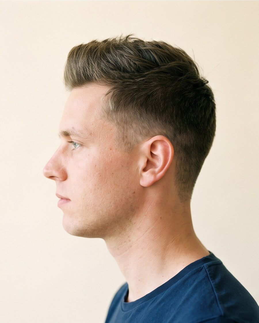 Quiff: lado