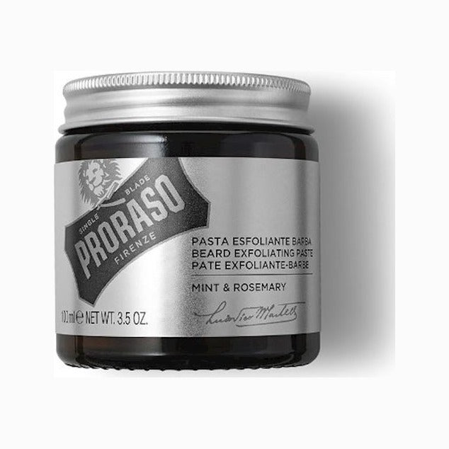 Proraso Beard Scrub 100 ml - glazen pot, vooraanzicht