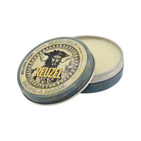 Reuzel Beard Balm - lata abierta con tapa y bálsamo visible