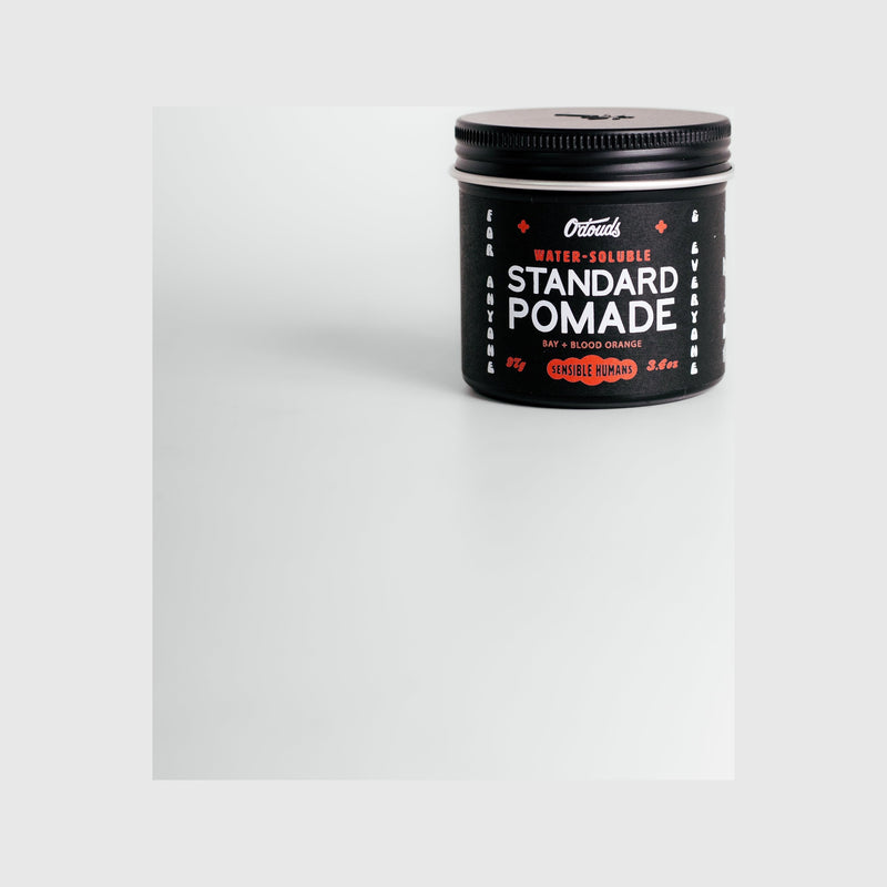 O'Douds Standard Pomada, vista frontal del tarro cerrado con etiqueta negra