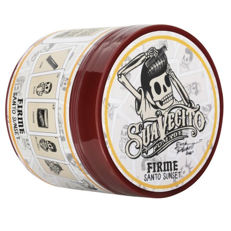 Suavecito Santo Sunset Firme Hold Pomade | Fijación Extra Fuerte y Brillo Alto
