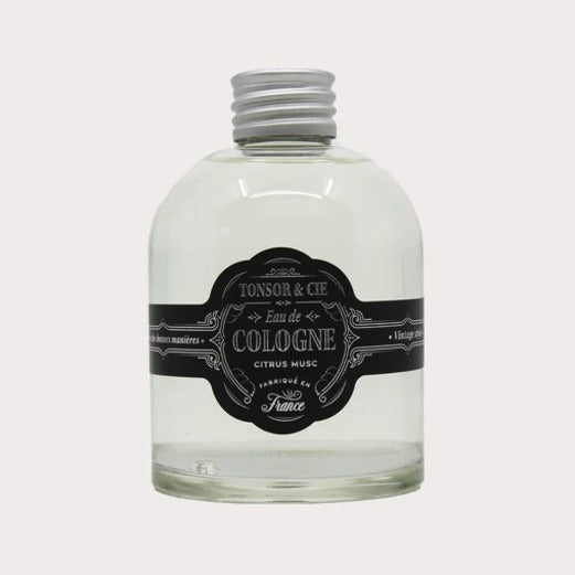 Tonsor & Cie Cologne Vintage Citrus 250 ml - glazen fles, vooraanzicht