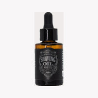 Tonsor & Cie Shaving Oil Ice, vista frontal de frasco cuentagotas ámbar con etiqueta negra